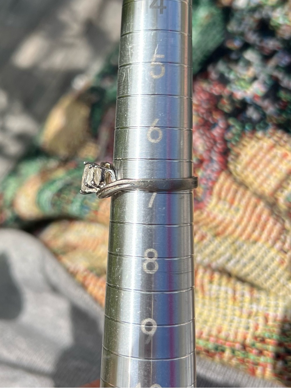 Silver 5 Stone Ring - Picture 10 of 10